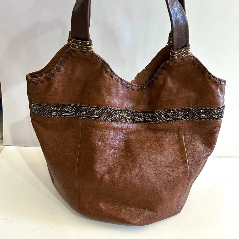 The Sak Brown Hobo Bag with Black Accents - Picture 7 of 13